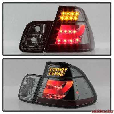 Spyder Auto Smoke LED Taillights for BMW E46 330xi 4-Door 2001, ALT-YD-BE4699-4D-LBLED-SM - ALT-YD-BE4699-4D-LBLED-SM