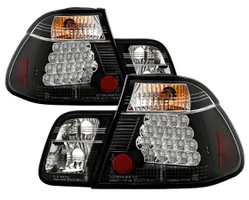 Spyder Auto LED Black Tail Lights for BMW E46 3-Series 4-Door 1999-2001