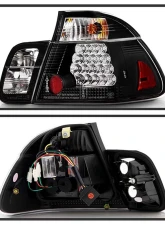 Spyder Auto LED Black Tail Lights for BMW E46 3-Series 4-Door 1999-2001                                     - ALT-YD-BE4699-4D-LED-BK - Image 2