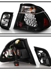 Spyder Auto LED Black Tail Lights for BMW E46 3-Series 4-Door 1999-2001                                     - ALT-YD-BE4699-4D-LED-BK - Image 7