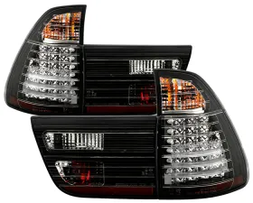 Spyder Auto 4-Piece LED Black Tail Lights for BMW E53 X5 2000-2006