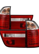 Spyder Auto 4-Piece LED Red Clear Tail Lights for BMW E53 X5 2000-2006                                     - ALT-YD-BE5300-LED-RC - Image 12