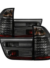 Spyder Auto 4 Piece Smoke LED Taillights for BMW E53 X5 4.8is 2004-2006                                     - ALT-YD-BE5300-LED-SM - Image 12