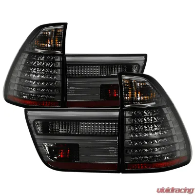 Spyder Auto 4 Piece Smoke LED Taillights for BMW E53 X5 4.8is 2004-2006 - ALT-YD-BE5300-LED-SM