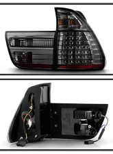 Spyder Auto 4 Piece Smoke LED Taillights for BMW E53 X5 4.8is 2004-2006                                     - ALT-YD-BE5300-LED-SM - Image 2