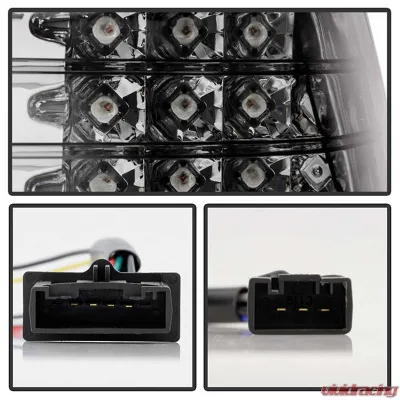 Spyder Auto 4 Piece Smoke LED Taillights for BMW E53 X5 4.8is 2004-2006 - ALT-YD-BE5300-LED-SM