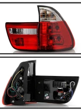 Spyder Auto 4-Piece Red Clear Tail Lights for BMW E53 X5 2000-2006 ALT-YD-BE5300-RC                                     - ALT-YD-BE5300-RC - Image 2