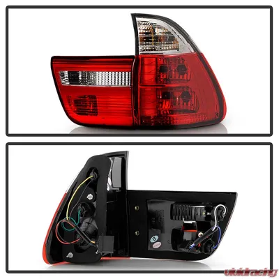 Spyder Auto 4-Piece Red Clear Tail Lights for BMW E53 X5 2000-2006 ALT-YD-BE5300-RC - ALT-YD-BE5300-RC
