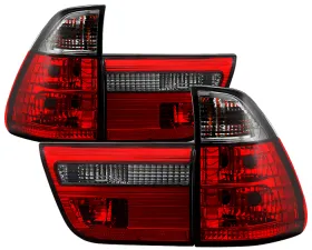 Spyder Auto 4 Piece Red Smoke Euro Style Taillights for BMW E53 X5 4.8is 2004-2006