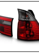 Spyder Auto 4 Piece Red Smoke Euro Style Taillights for BMW E53 X5 4.8is 2004-2006                                     - ALT-YD-BE5300-RS - Image 8