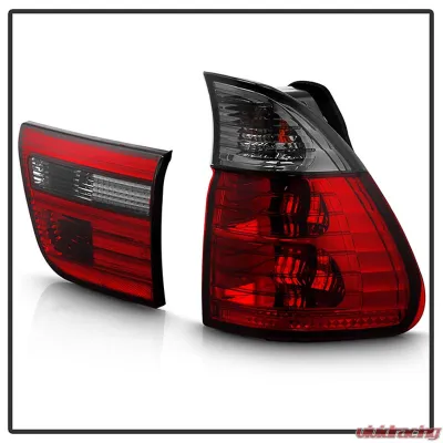 Spyder Auto 4 Piece Red Smoke Euro Style Taillights for BMW E53 X5 4.8is 2004-2006 - ALT-YD-BE5300-RS
