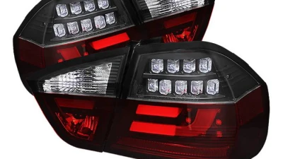 Spyder Auto LED Light Bar Tail Lights Black for BMW E90 3-Series 4-Door 1996-2008                                     - ALT-YD-BE9006-LBLED-G2-BK - Image 9