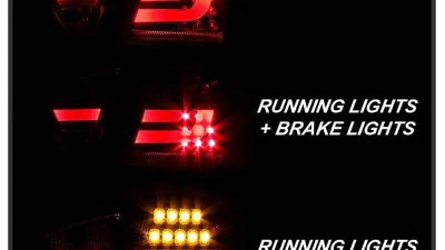 Spyder Auto LED Light Bar Tail Lights Black for BMW E90 3-Series 4-Door 1996-2008                                     - ALT-YD-BE9006-LBLED-G2-BK - Image 9