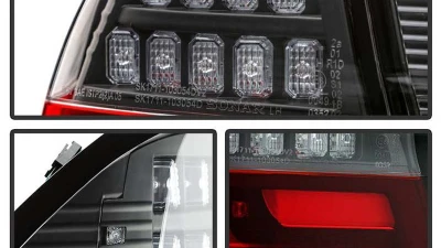 Spyder Auto LED Light Bar Tail Lights Black for BMW E90 3-Series 4-Door 1996-2008                                     - ALT-YD-BE9006-LBLED-G2-BK - Image 3