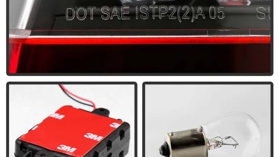 Spyder Auto LED Light Bar Tail Lights Black for BMW E90 3-Series 4-Door 1996-2008                                     - ALT-YD-BE9006-LBLED-G2-BK - Image 5