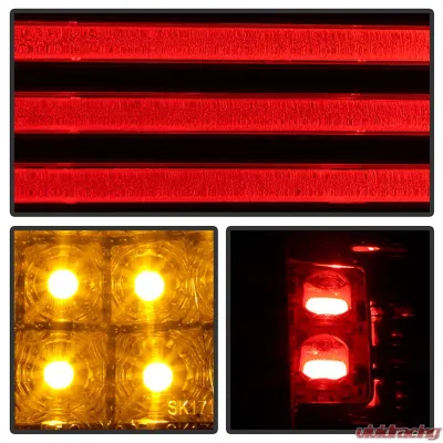 Spyder Auto Red Smoke LED Taillights for BMW E90 335xi 4-Door 2007-2008 - ALT-YD-BE9006-LED-RS