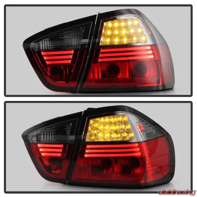 Spyder Auto Red Smoke LED Taillights for BMW E90 335xi 4-Door 2007-2008 - ALT-YD-BE9006-LED-RS