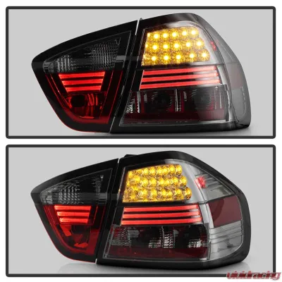 Spyder Auto Smoke LED Taillights for BMW E90 335xi 4-Door 2007-2008 - ALT-YD-BE9006-LED-SM