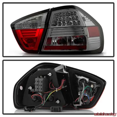 Spyder Auto Smoke LED Taillights for BMW E90 335xi 4-Door 2007-2008 - ALT-YD-BE9006-LED-SM