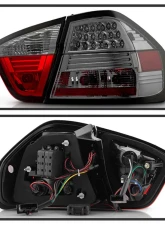 Spyder Auto Smoke LED Taillights for BMW E90 335xi 4-Door 2007-2008                                     - ALT-YD-BE9006-LED-SM - Image 2