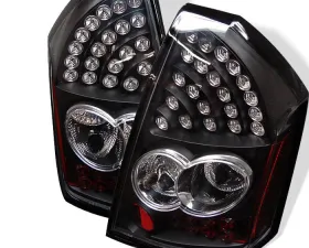 Spyder Auto LED Black Tail Lights for Chrysler 300C 2005-2007, ALT-YD-C305-LED-BK