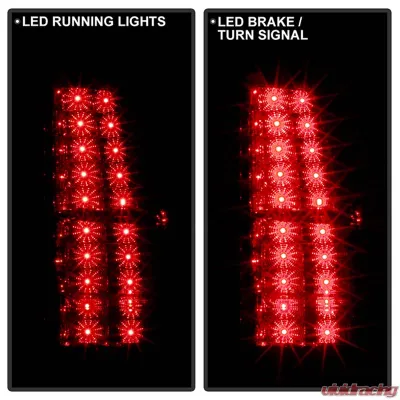 Spyder Auto Red Clear LED Taillights for Chevrolet Avalanche 2007-2013 - ALT-YD-CAV07-LED-RC