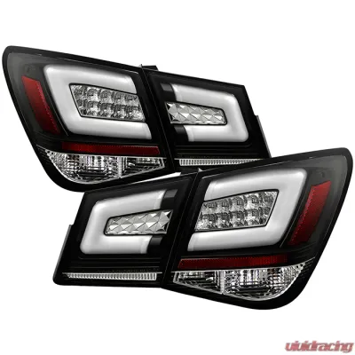 Spyder Auto Black LED Taillights with Light Bar for Chevrolet Cruze 2011-2014 - ALT-YD-CCRZ11-LBLED-BK