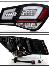 Spyder Auto Black LED Taillights with Light Bar for Chevrolet Cruze 2011-2014                                     - ALT-YD-CCRZ11-LBLED-BK - Image 2