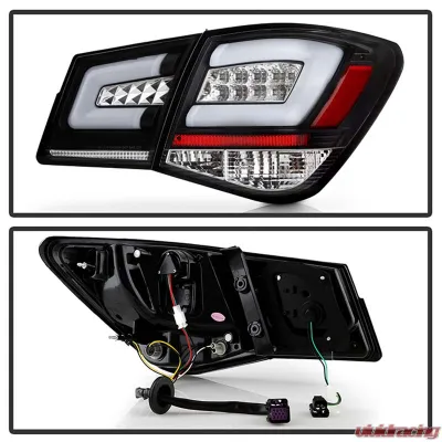 Spyder Auto Black LED Taillights with Light Bar for Chevrolet Cruze 2011-2014 - ALT-YD-CCRZ11-LBLED-BK