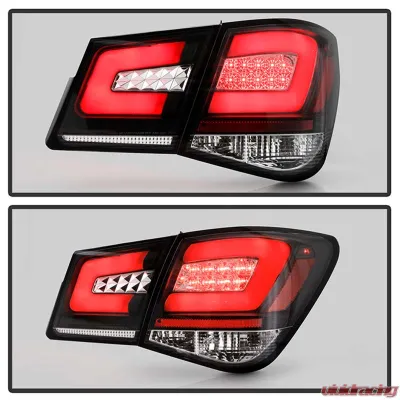 Spyder Auto Black LED Taillights with Light Bar for Chevrolet Cruze 2011-2014 - ALT-YD-CCRZ11-LBLED-BK