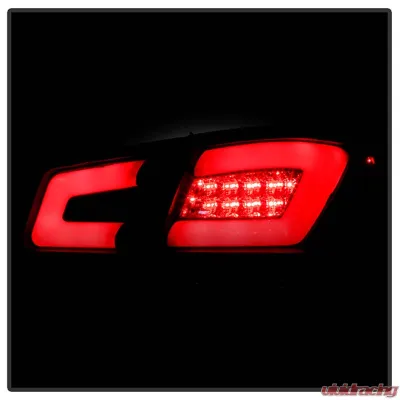 Spyder Auto Black LED Taillights with Light Bar for Chevrolet Cruze 2011-2014 - ALT-YD-CCRZ11-LBLED-BK