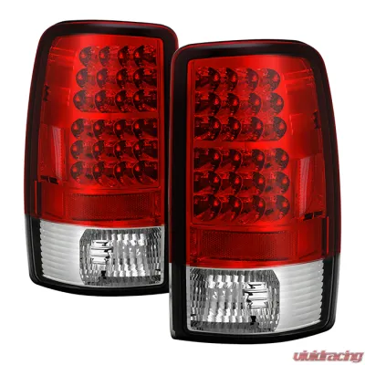 Spyder Auto LED Tail Lights for GMC Yukon & XL 2000-2006, Denali XL 2001-2006, Red/Clear - ALT-YD-CD00-LED-RC