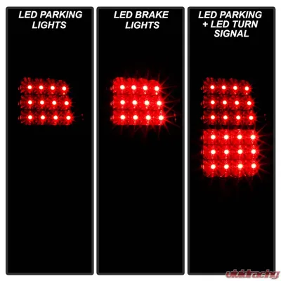 Spyder Auto LED Tail Lights for GMC Yukon & XL 2000-2006, Denali XL 2001-2006, Red/Clear - ALT-YD-CD00-LED-RC