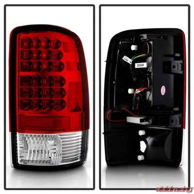 Spyder Auto LED Tail Lights for GMC Yukon & XL 2000-2006, Denali XL 2001-2006, Red/Clear - ALT-YD-CD00-LED-RC