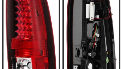 Spyder Auto LED Red/Clear Tail Lights for 2003-2006 Chevrolet Silverado & GMC Sierra 1500/2500/3500                                     - ALT-YD-CS03-LED-RC - Image 2