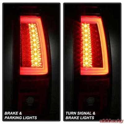 Spyder Auto Black LED Version 2 Taillights for 2003-2006 Chevrolet Silverado 2500 - ALT-YD-CS03V2-LED-BK