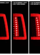 Spyder Auto Red Clear LED Taillights for Chevrolet Silverado 2500 2003-2006                                     - ALT-YD-CS03V2-LED-RC - Image 9