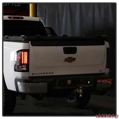 Spyder Auto LED Black Tail Lights for Chevrolet Silverado 1500 2500 3500 2007-2009 - ALT-YD-CS07-LED-BK