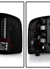 Spyder Auto LED Black Tail Lights for Chevrolet Silverado 1500 2500 3500 2007-2009                                     - ALT-YD-CS07-LED-BK - Image 2