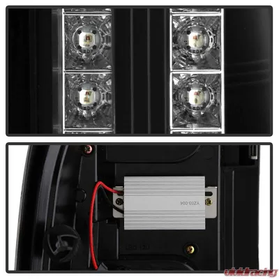 Spyder Auto LED Black Tail Lights for Chevrolet Silverado 1500 2500 3500 2007-2009 - ALT-YD-CS07-LED-BK