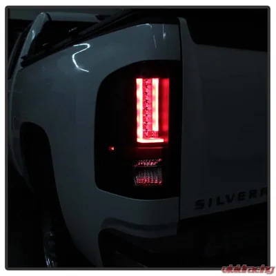 Spyder Auto Black LED Version 2 Taillights for Chevrolet Silverado 1500 2007-2013 - ALT-YD-CS07V2-LED-BK