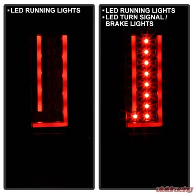 Spyder Auto Black LED Version 2 Taillights for Chevrolet Silverado 1500 2007-2013 - ALT-YD-CS07V2-LED-BK
