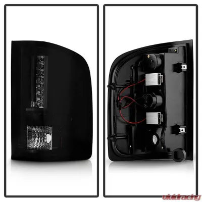 Spyder Auto Version 2 LED Tail Lights Black for 2007-2013 Chevrolet Silverado - ALT-YD-CS07V2-LED-BSM