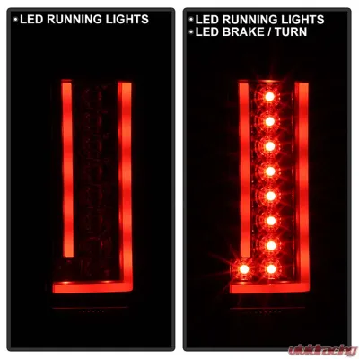 Spyder Auto Version 2 LED Tail Lights Black for 2007-2013 Chevrolet Silverado - ALT-YD-CS07V2-LED-BSM