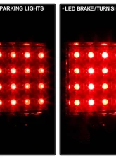 Spyder Auto Red Clear LED Taillights for Isuzu Hombre 1996-2000, Durable Design                                     - ALT-YD-CS1094-LED-RC - Image 11