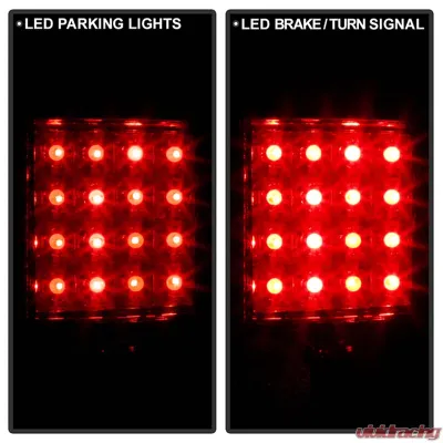Spyder Auto Red Clear LED Taillights for Isuzu Hombre 1996-2000, Durable Design - ALT-YD-CS1094-LED-RC