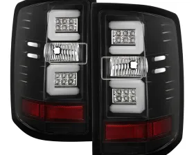 Spyder Auto Black LED Taillights with Light Bar for 2015-2016 Chevrolet Silverado 3500HD Dually