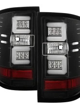 Spyder Auto Black LED Taillights with Light Bar for 2015-2016 Chevrolet Silverado 3500HD Dually                                     - ALT-YD-CS14-LBLED-BK - Image 11