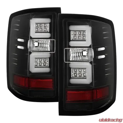 Spyder Auto Black LED Taillights with Light Bar for 2015-2016 Chevrolet Silverado 3500HD Dually - ALT-YD-CS14-LBLED-BK