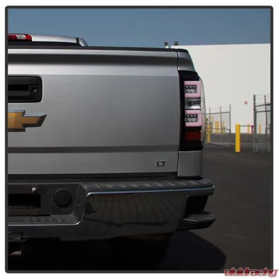 Spyder Auto Black LED Taillights with Light Bar for 2015-2016 Chevrolet Silverado 3500HD Dually - ALT-YD-CS14-LBLED-BK